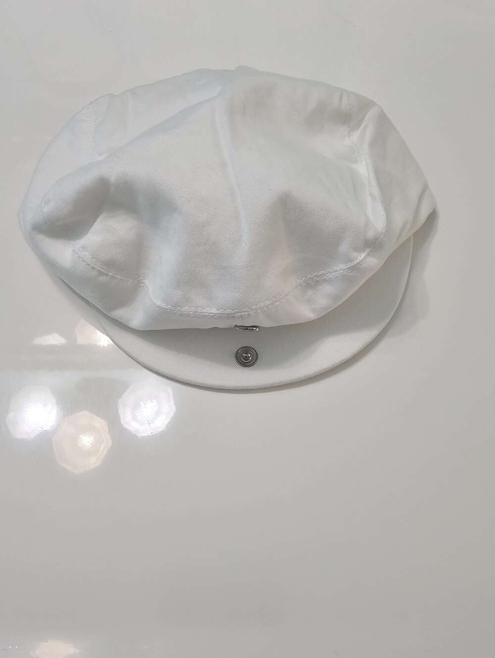 The Children’s Place Baby Newsboy Cap White – Size 0-6 Months
